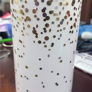 Yankee Candle Cheers White and Gold Confetti large candle Vase